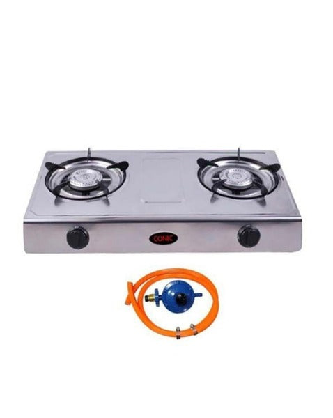 CONIC 2 PLATE GAS STOVE STEEL BODY