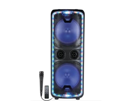 12" X 2 Professional Karaoke Battery Speaker - ECCO MV9310