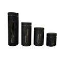 DH - Storage Canister Set with Viewing Window - 4 Pieces Charcoal
