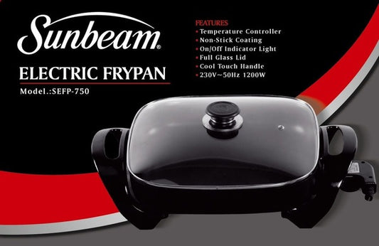 Sunbeam - Fry Pan With Lid - Black