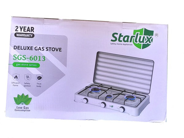 Starlux 3-Burner Gas Stove with Cover