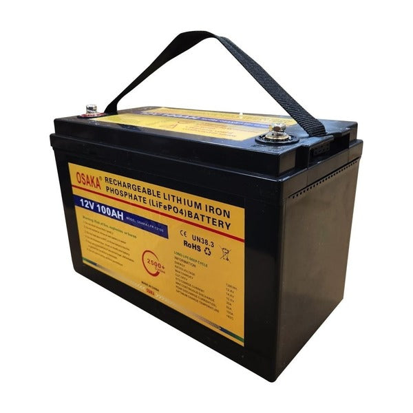 Osaka 12v 100ah Rechargeable Lithium Ion Battery - LifePO4