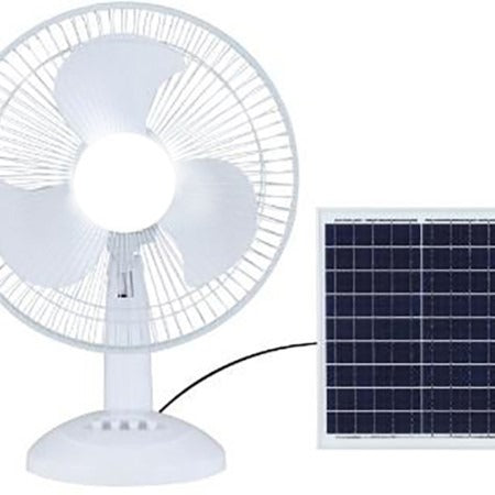 Aerbes 12 Inch Rechargeable Solar Powered Fan Q-312