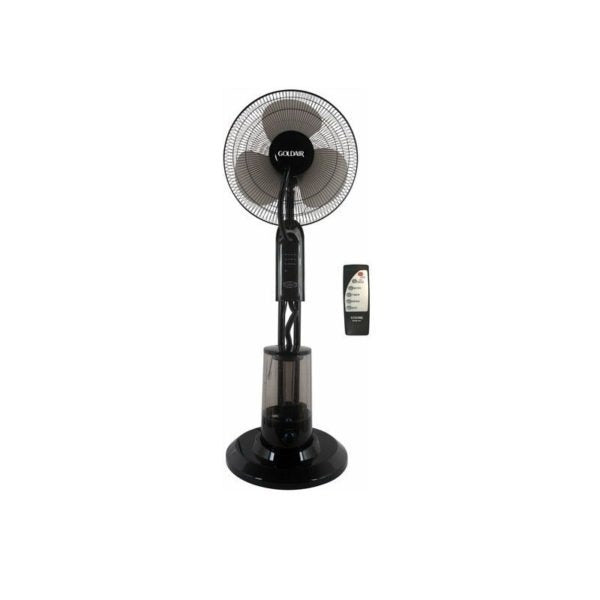 Goldair 40 cm Pedestal Mist Fan with Remote Black GPFM401