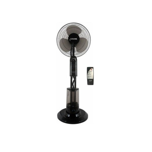 Goldair 40 cm Pedestal Mist Fan with Remote Black GPFM401