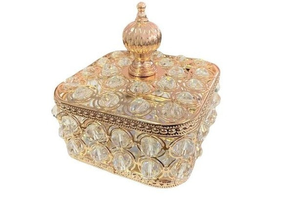 Crystal Jewelry / Makeup Box Storage Organizer Vintage Styles Crystal Box