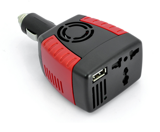 Multifunction Inverter 100W DC 12V to AC 110/220V + USB 5V Car Inverter Q-C100W
