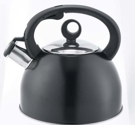 Goldair Stainless Steel Black Whistling Gas 2.5 L Kettle