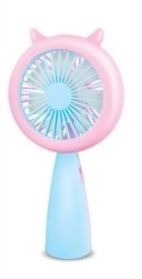 HQ66-17 Rechargeable Portable Cartoon Mini Fan With LED Light X 7
