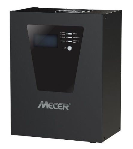 Mecer 2400VA, 1800W, 24V DC-AC Inverter with LCD Display,  Lead Acid / Lithium Battery Compatible and Built-in MPPT Module