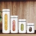 DH - Storage Canister Set with Viewing Window - 4 Pieces - Beige