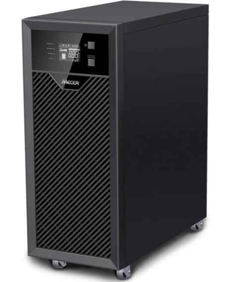 Mecer 10000VA /9000W ON-LINE UPS (with AVR,Monitoring Software + Cable & Built-in Surge Protection) - Black