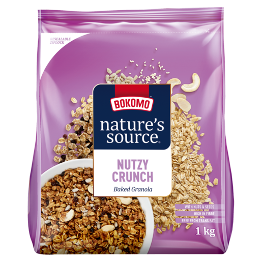 BOKOMO NATURE’S SOURCE NUTZY CRUNCH BAKED GRANOLA 750G