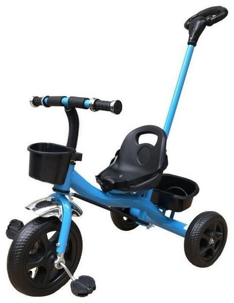 Toddler Tricycle With Detachable Parent Handle(blue)