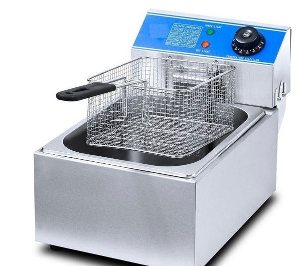 6L Stainless Steel Electric Deep Fryer with Lid