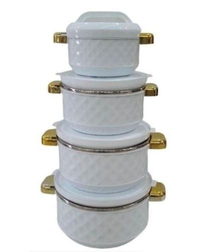 White Food Warmer Thermos 4-piece Set