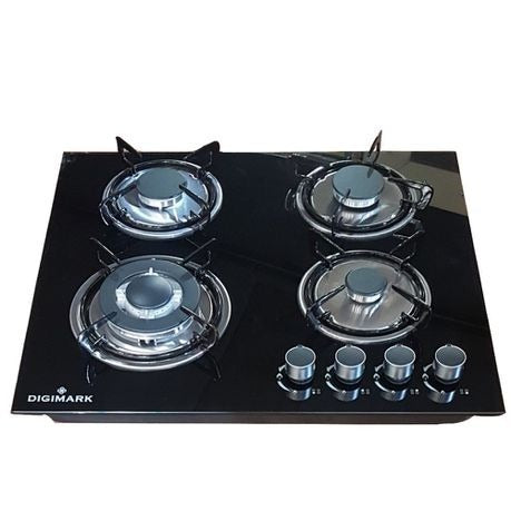 Digimark Modern Kitchen 4 Burner Glass Top Gas Stove