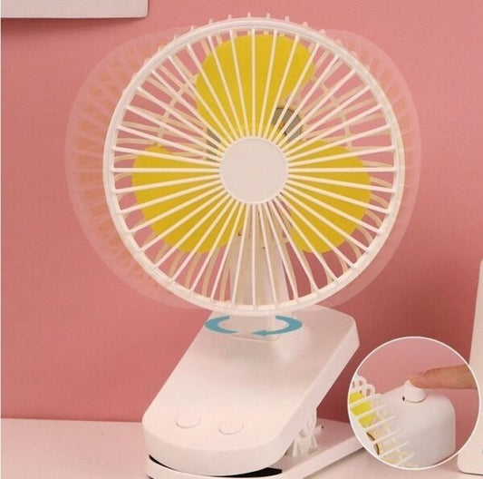 PM-022 Clip On Rechargeable Moveable Head Portable Fan x 3