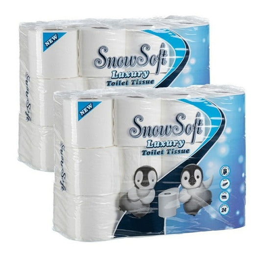 48 Roll Pack Snow Soft 2 Ply Luxury Toilet Paper
