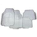 ACA - Aluminum Look Car Mat Set - 4 Piece