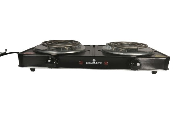 Digimark 2000w Electric Double Hot Plate - Black