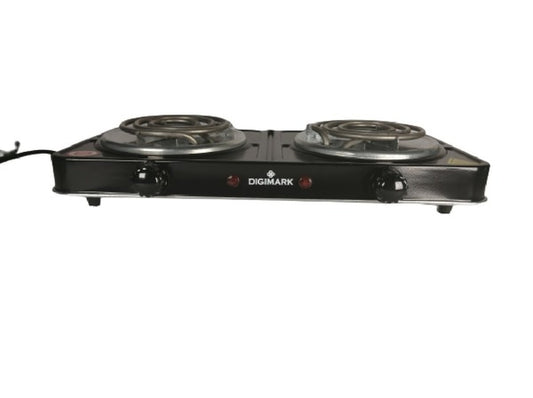 Digimark 2000w Electric Double Hot Plate - Black