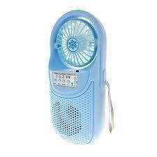 Portable Rechargeable Speaker With Fan Set x 2