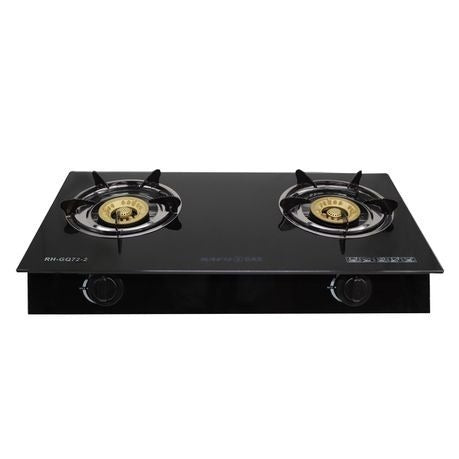 Double-Burner Gas Stove (Tempered Glass Top)