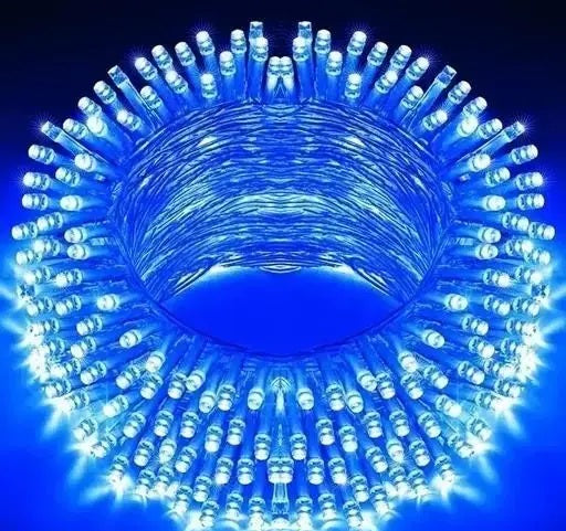 ZYF-D204 100M Blue 9V String Fairy Light on Whi…