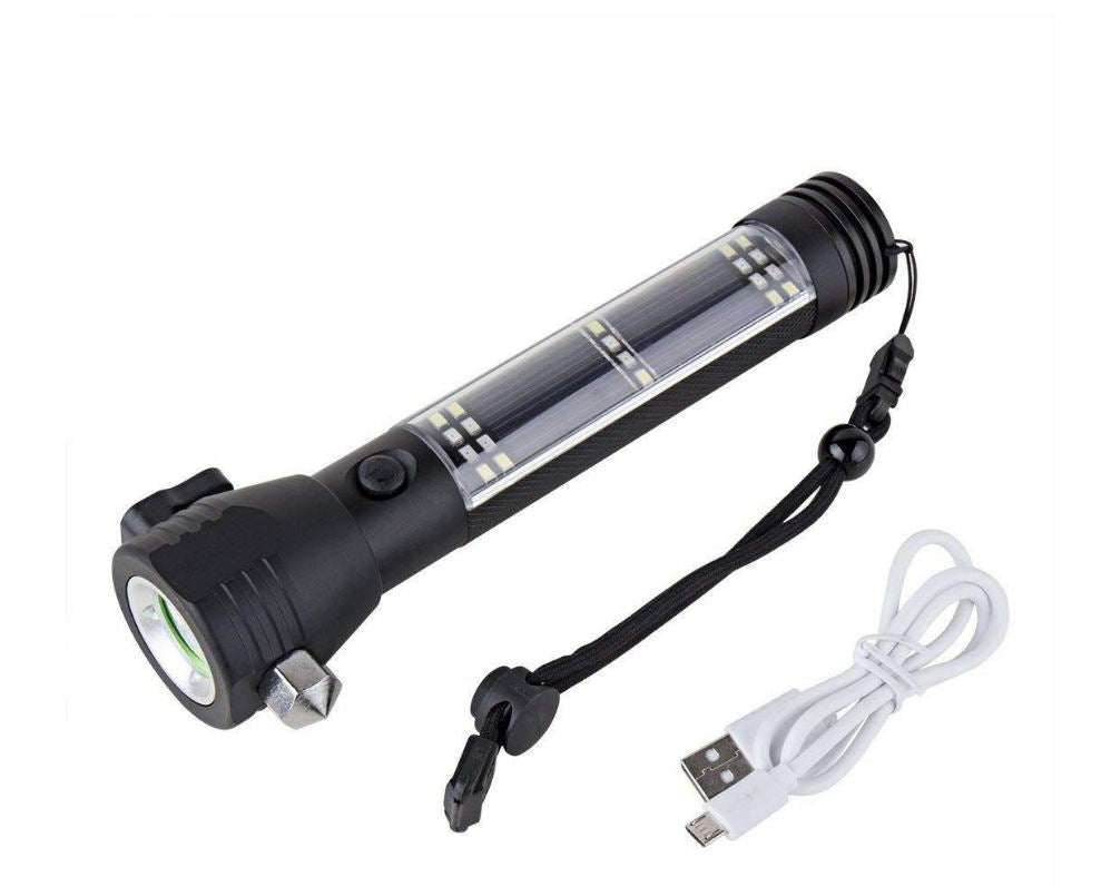 FA-T09 Solar Powered Dual USB Charging Glare Al… - Bundle of 2