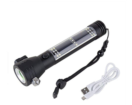 FA-T09 Solar Powered Dual USB Charging Glare Al… - Bundle of 2