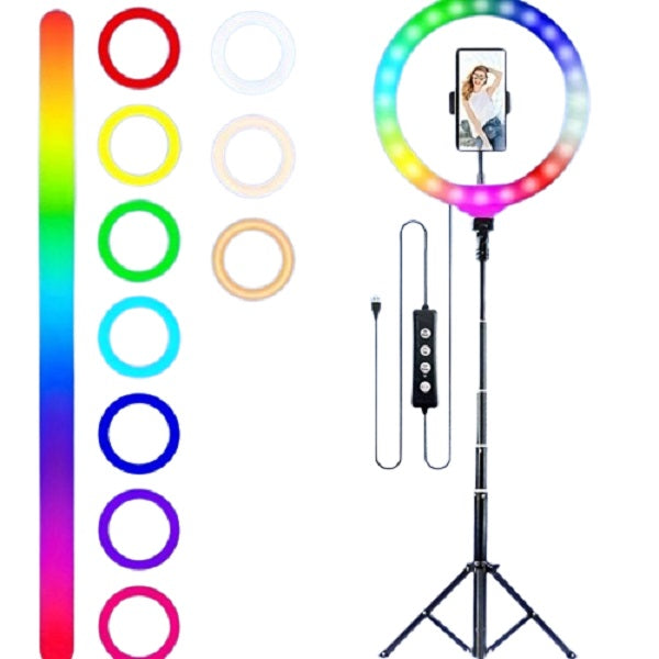 Wolulu AS-32722 12″ RGB Soft Ring Light W…