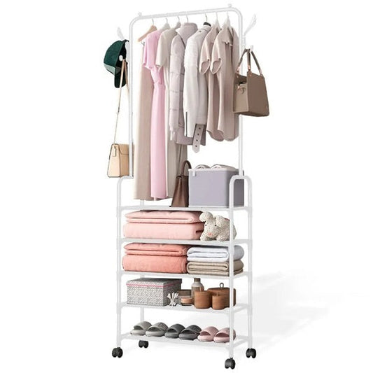 JG20375341 5-Tier 2 In 1 Shoe Rack, Hat And Coa…