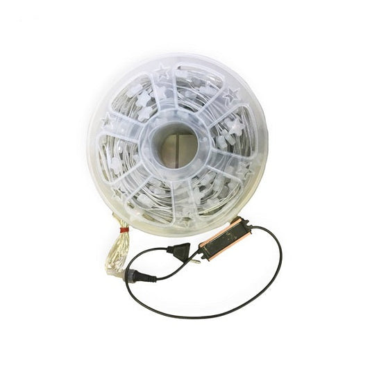 ZYF-157 50M Warm White 5 Pointed Frosted Stars …