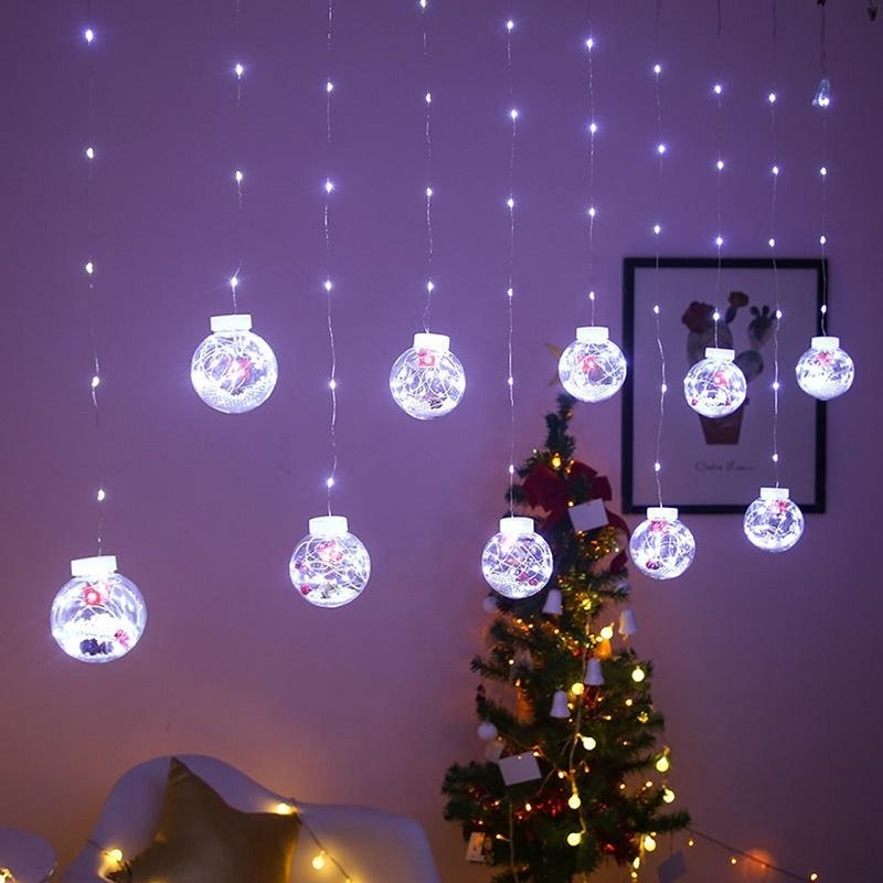 ZYF-17 Ball Shaped Santa LED Fairy Curtain Ligh… - Bundle of 3