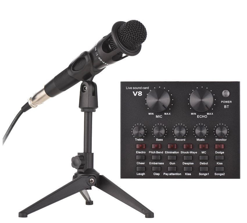 V8S Audio Mixer with BM800 Condenser Microphone…