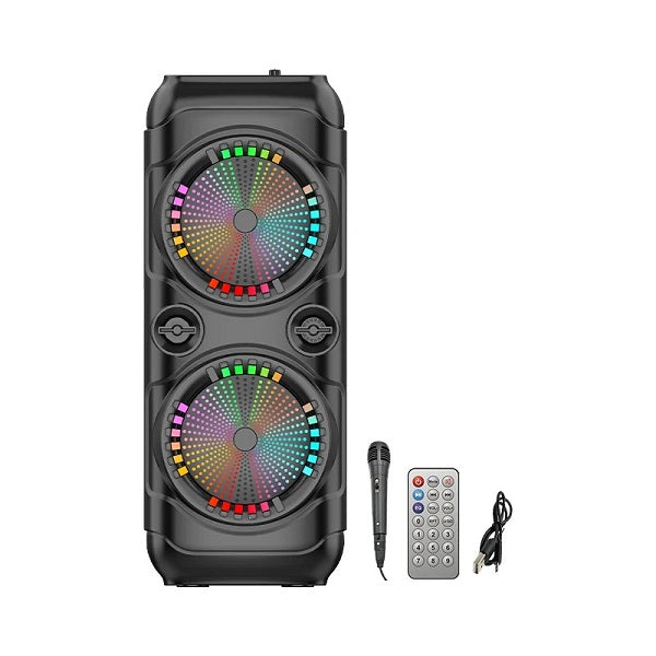 ZQS8229W 8″ Dual Bluetooth RGB Karaoke Sp…