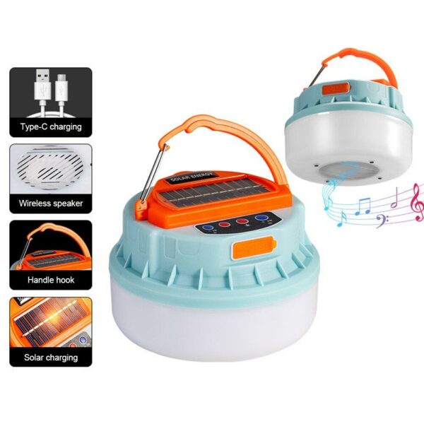 FA-D41-1 Solar Powered LED Camping Light With B… - Bundle of 3