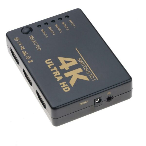 4K Switch HDMI-compatible Switch 1 Input 5 Outp…