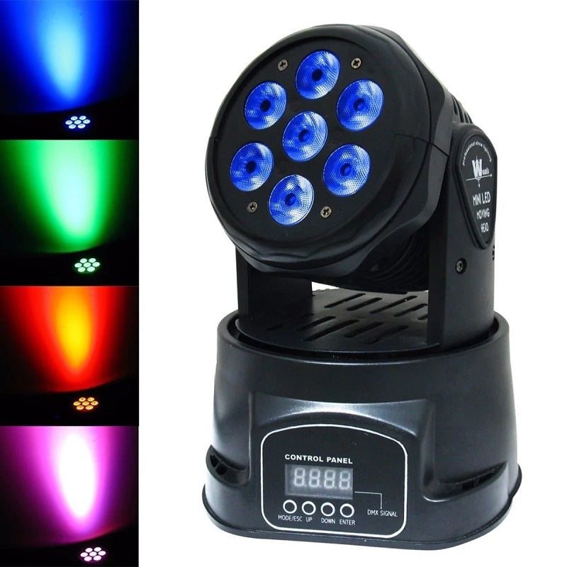 PM-009 Mini 7 LED Rotatable Head RGB Stage Ligh…