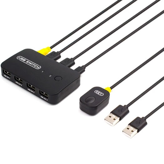SE-L92 USB 2.0 KVM Switch Box 2 in 4 Out - Bundle of 2