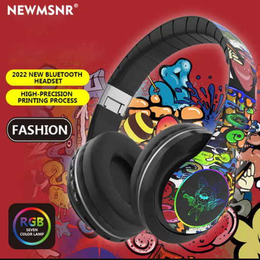 DR-46 Graffiti Bluetooth Foldable Headphones - Bundle of 2