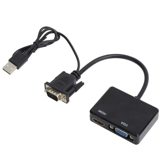 XF0073 VGA To VGA And HDMI Splitter With USB Ca…