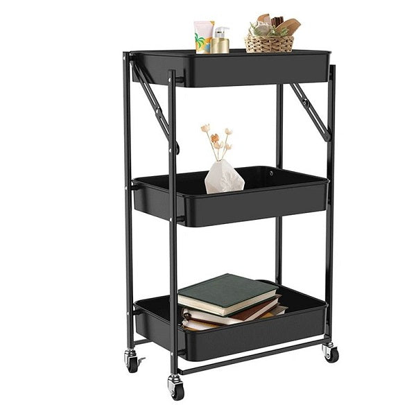 JG20375386 3-Tier Organising Foldable Trolley S…