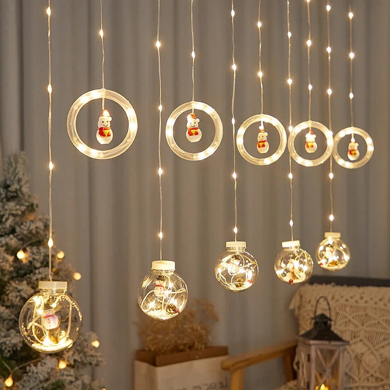 ZYF-19 Snowman Hoop & Snowman Ball LED Fair… - Bundle of 3