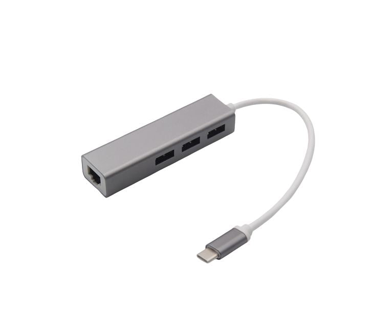 USB Type-C 3 Port HUB to RJ45 Fast Ethernet Ada… - Bundle of 3