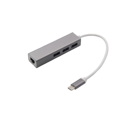USB Type-C 3 Port HUB to RJ45 Fast Ethernet Ada… - Bundle of 3